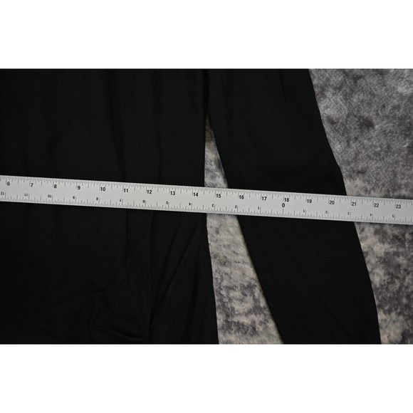 Reformation Black Crepe Long Sleeve Mini Dress Size 8 - Picture 6 of 9